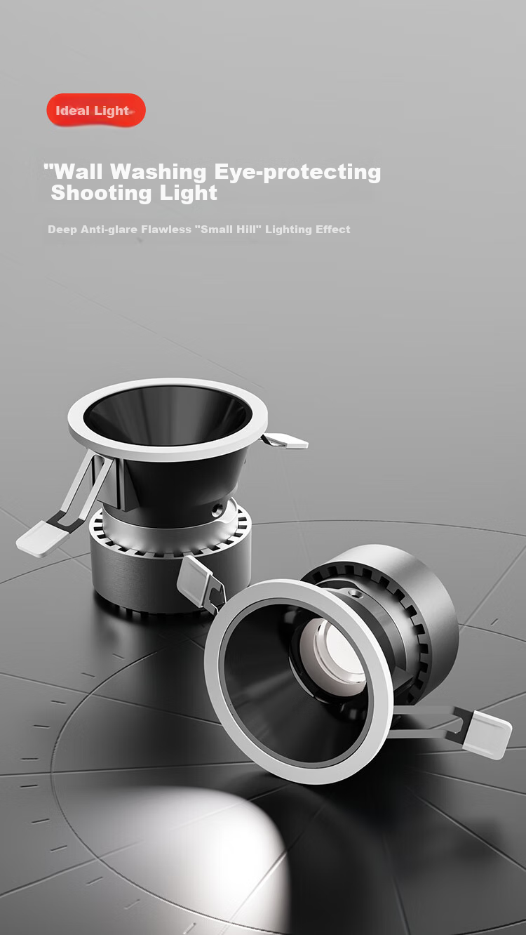 Honeywell Eye Protection Spotlight, Recessed, No Main Light, High Color Rendering, Anti-Glare, Deep Cup, Anti-Glare Wall Light HWD-03S1201 2