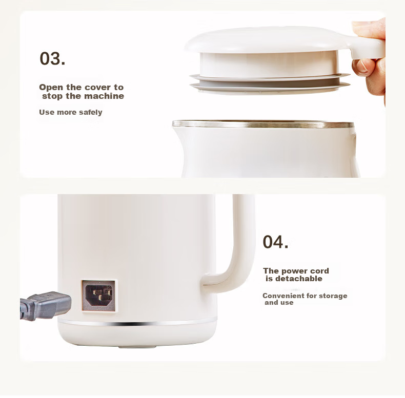 SUPOR Soy Milk Maker, 0.6L Small Household Machine for 1-3 People, Filterless Food Processor with Timer, Multifunctional One-Touch Cleaning Juicer DJ06B-P102 17