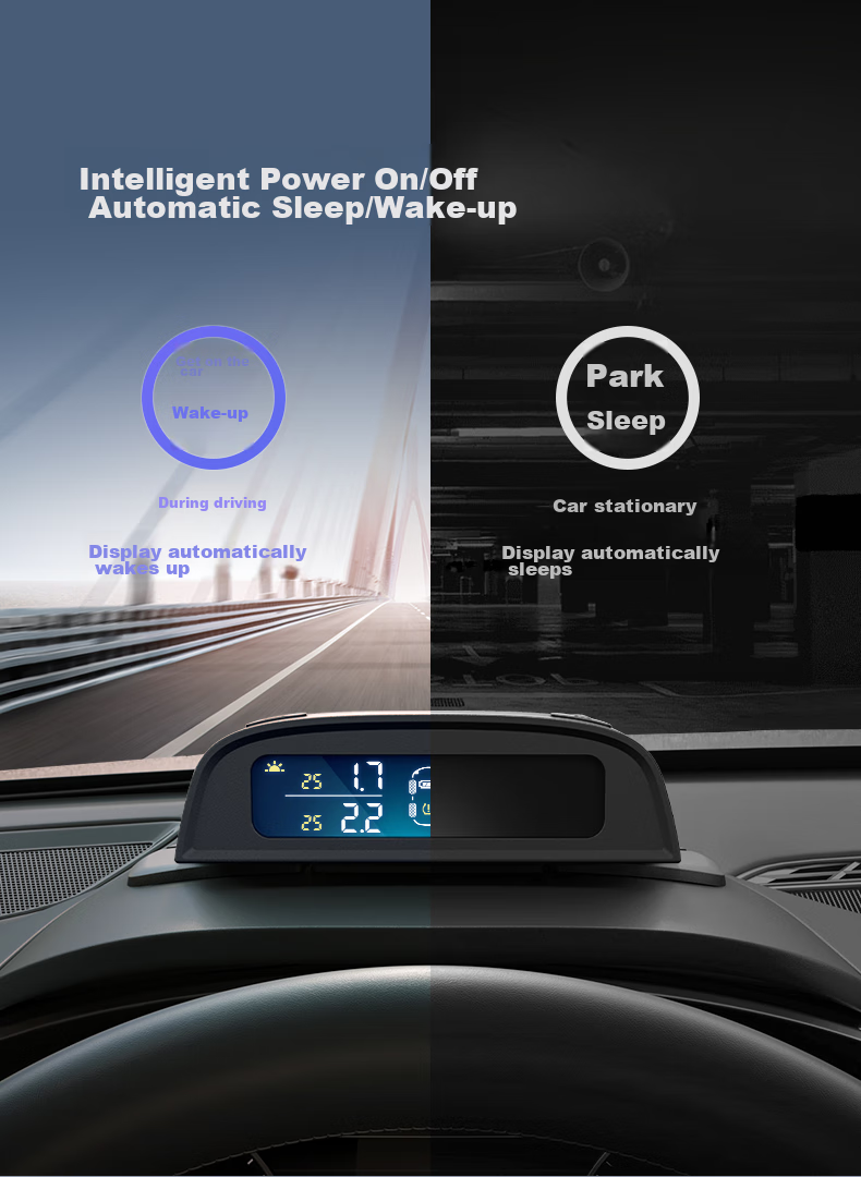 Victon Tire Pressure Monitoring System, Built-In Solar-Powered Wireless, Tire Pressure And Temperature Display, A1 Voice, Color Scree 10