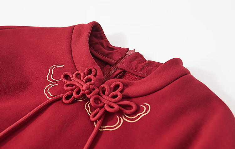 Dme [National Style New Chinese] Spring And Autumn Retro Stand Collar Exquisite Iron-On Disc Button Comfortable Air Layer Sweatshirt Women's Top 8