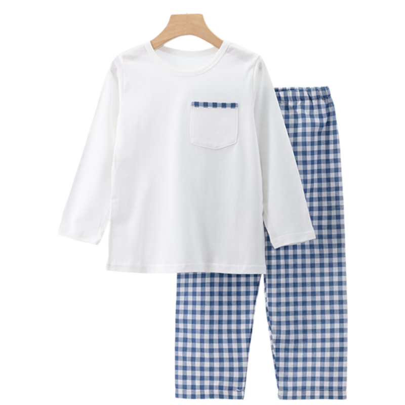 NUBIWU Children's Pajamas, Boys' Spring Outfit, New Style for Boys, Baby Pure Cotton Summer Sleepwear, Girls' Thin Full Cotton Set