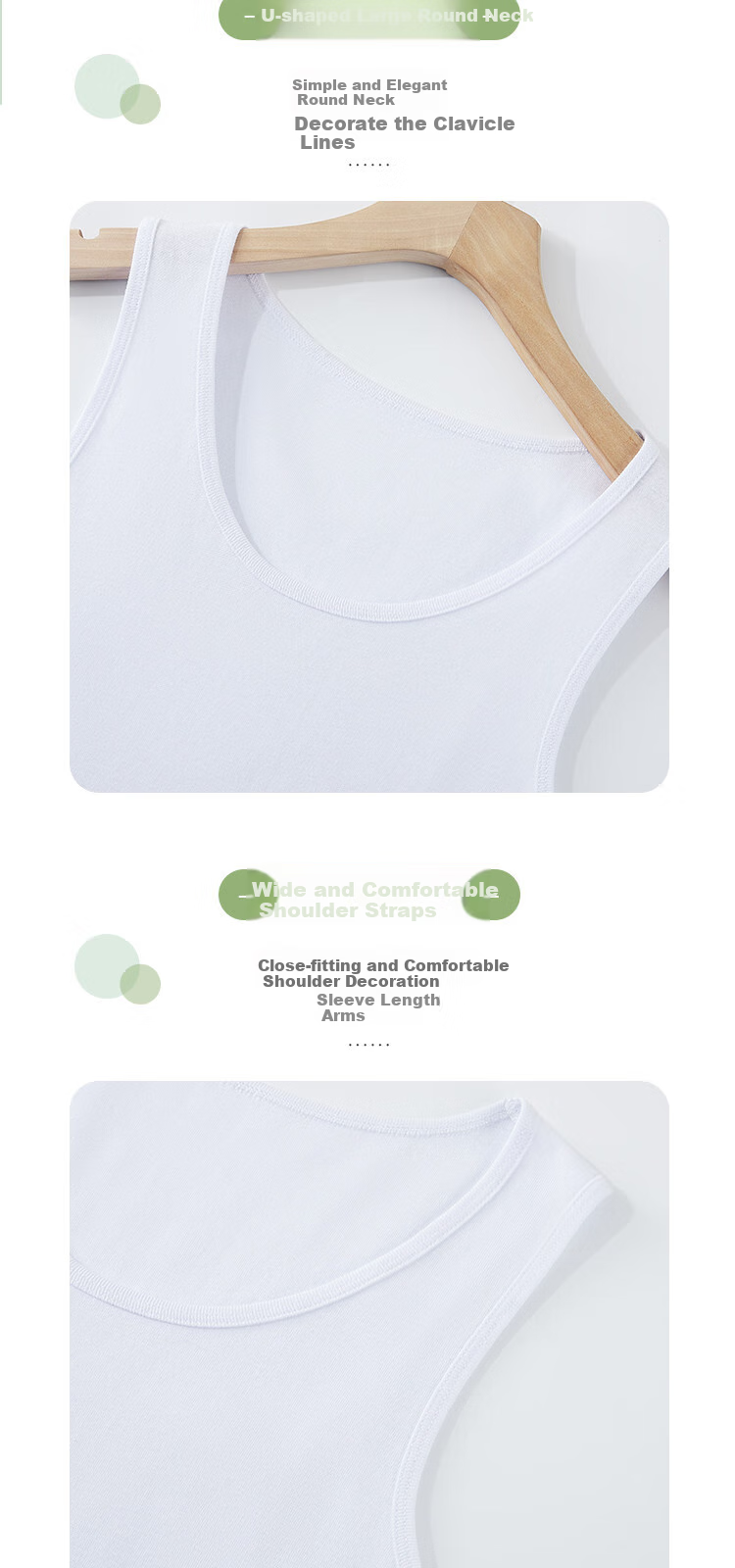 MiiOW Women's Camisole Tank Top, 2025 New Style, Pure Cotton Undershirt, Inner Wear Or Outer Wear Sleeveless Top, White, L 6