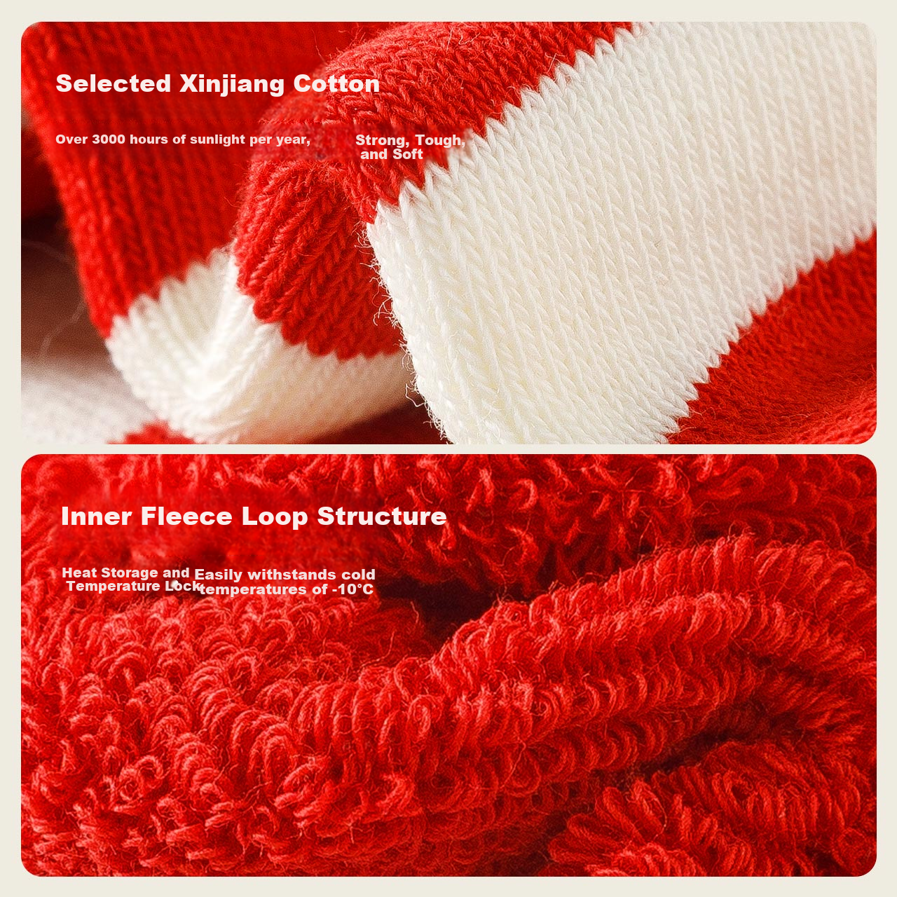 Caramella Autumn And Winter Zodiac Year Red Socks Children's Socks Terry Socks Cute Boys And Girls Comfortable Floor Socks Sleep Socks 5 Pairs Set
