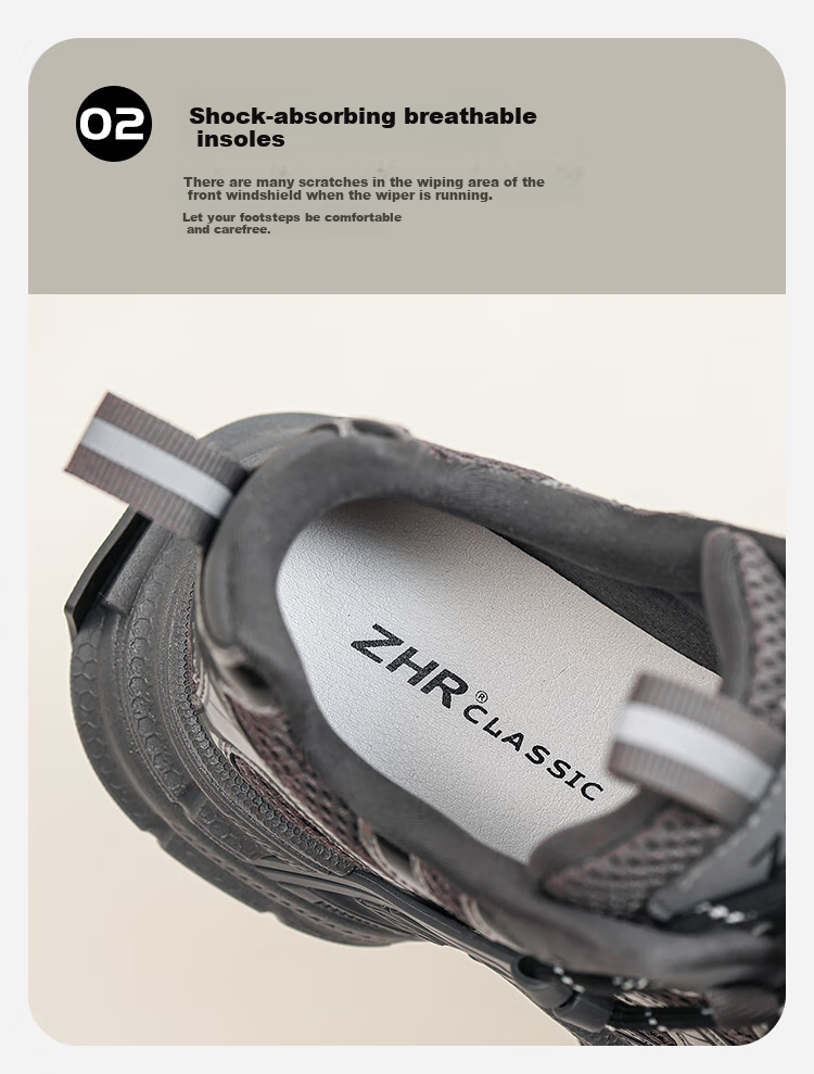 ZHR Dad Shoes for Women, Retro Trendy Cool Patchwork Upper Sneakers, Thick-Soled Height-Increasing Women's Shoes, JT62, Silver Gray, Size 35 10