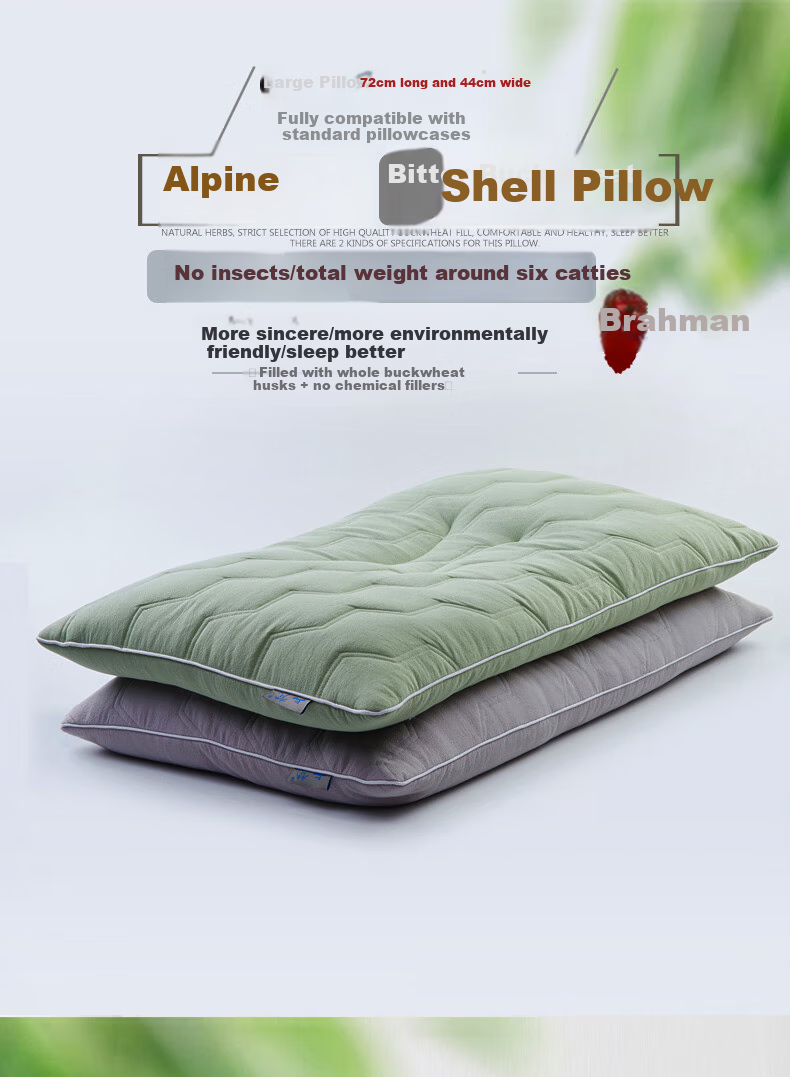 Shangfan All Buckwheat Pillow, Buckwheat Hull Pillow Core, Cervical Pillow Core, Pure High Mountain Bitter Buckwheat Hull Pillow 4