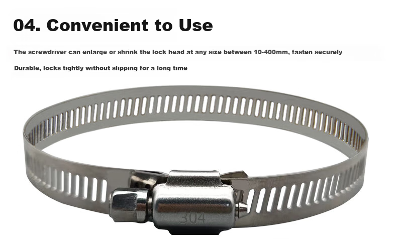 Minhongshi Surveillance Clamp Bracket, Full Steel Clamp, Electrical Pole Clamp Pipe, 304 Stainless Steel Hose Clamp, Stainless Steel Clamp Ring, Diameter 400MM 2