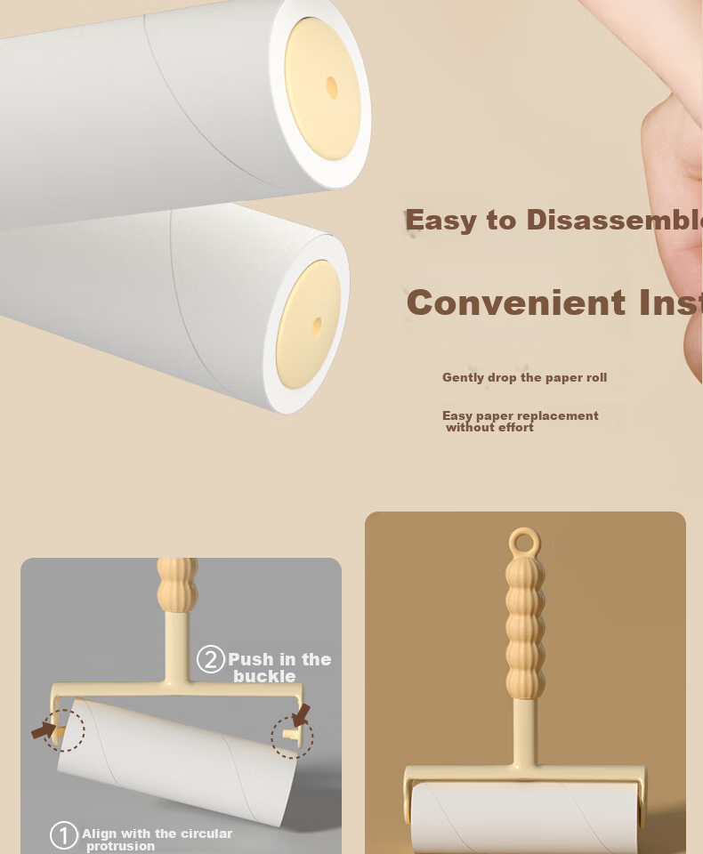 CHUSHE Lint Roller, 10cm Lint Remover, 11 Rolls of Paper, 660 Sheets, Pet Cat And Dog Hair Removal Tool, Dust Remover Roll Paper 3