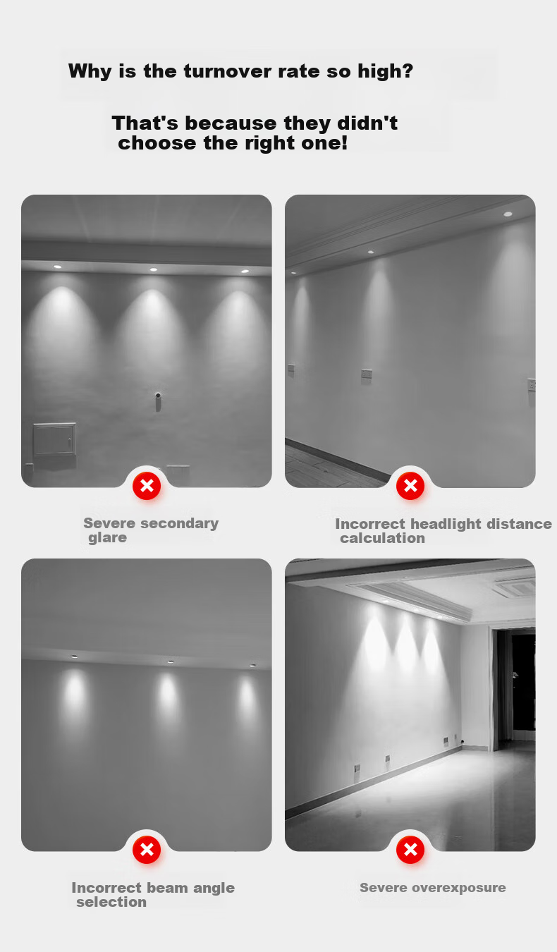 Jiandun Chuyun Full Spectrum LED Mini Hill Spotlight, Recessed Wall Washer, Narrow Edge Deep Anti-Glare High CRI Spotlight 8