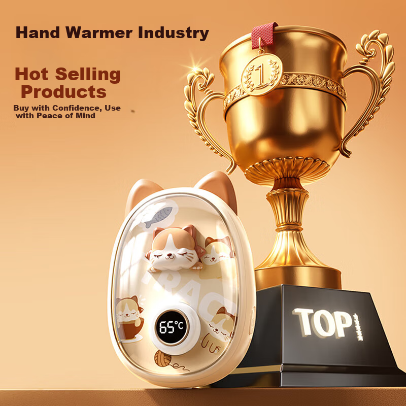 Kelleia 2024 New Hand Warmer USB Rechargeable Space Capsule Cute Cartoon Heating Pad Winter Gift for Girlfriend Beige 1