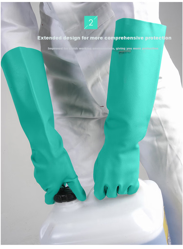 Ansell Acid And Alkali Resistant Solvent-Resistant Oil-Resistant Industrial Protective Gloves, Nitrile Rubber Gloves, 37-873, Size 8, 2 Pairs, Individually Packaged 17