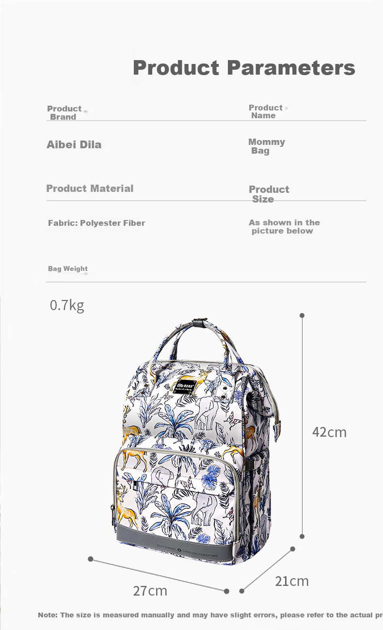 AIBEDILA Mommy Bag, Maternity Backpack, Multifunctional Large Capacity Lightweight Bag for Breastfeeding Mothers When Out 2