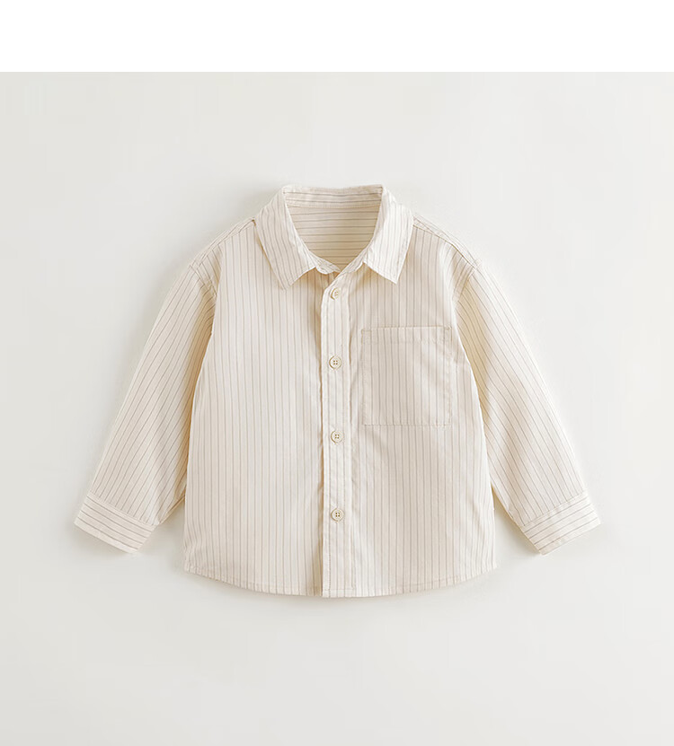 MARC&JANIE Boys' Fashion Striped Cotton Shirt Children's Pure Cotton Top Spring 2025 250103 6
