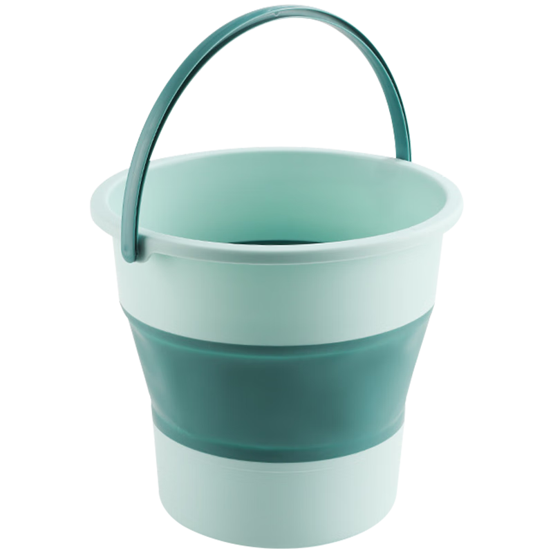 Ansairui Folding Water Bucket, Portable Car Washing Bucket, Fishing Bucket, Water Bucket, Household Storage Bucket, 16L, Green, 7A00867