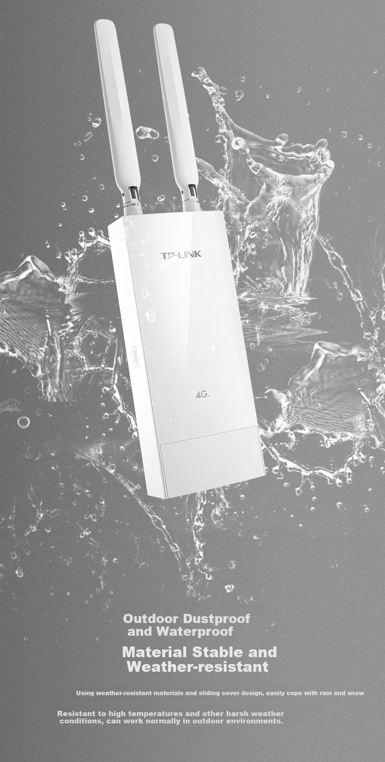 TP-LINK Outdoor Waterproof 4G SIM Card Wireless Router, Outdoor 4G Internet Hotspot, All-Network SIM Card Mobile to Network Cable WiFi Transmitter TL-TR903 5