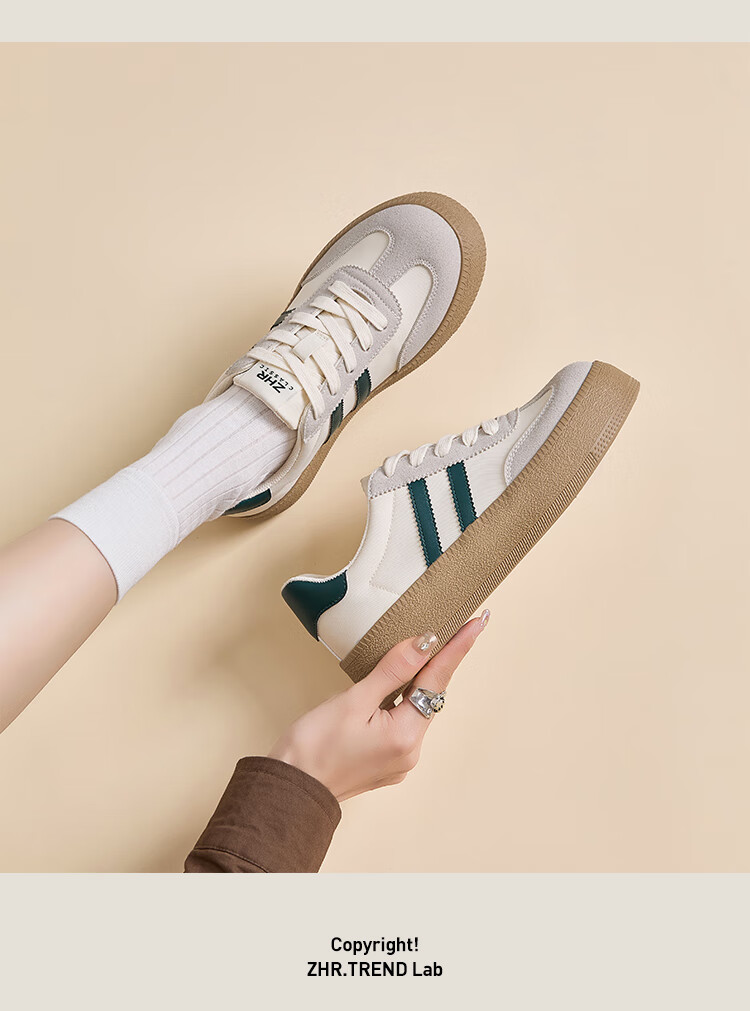 ZHR Women's Lightweight Breathable Mesh Training Shoes Thick Sole Height Increasing Casual Shoes KS75E Beige Black Size 38 13