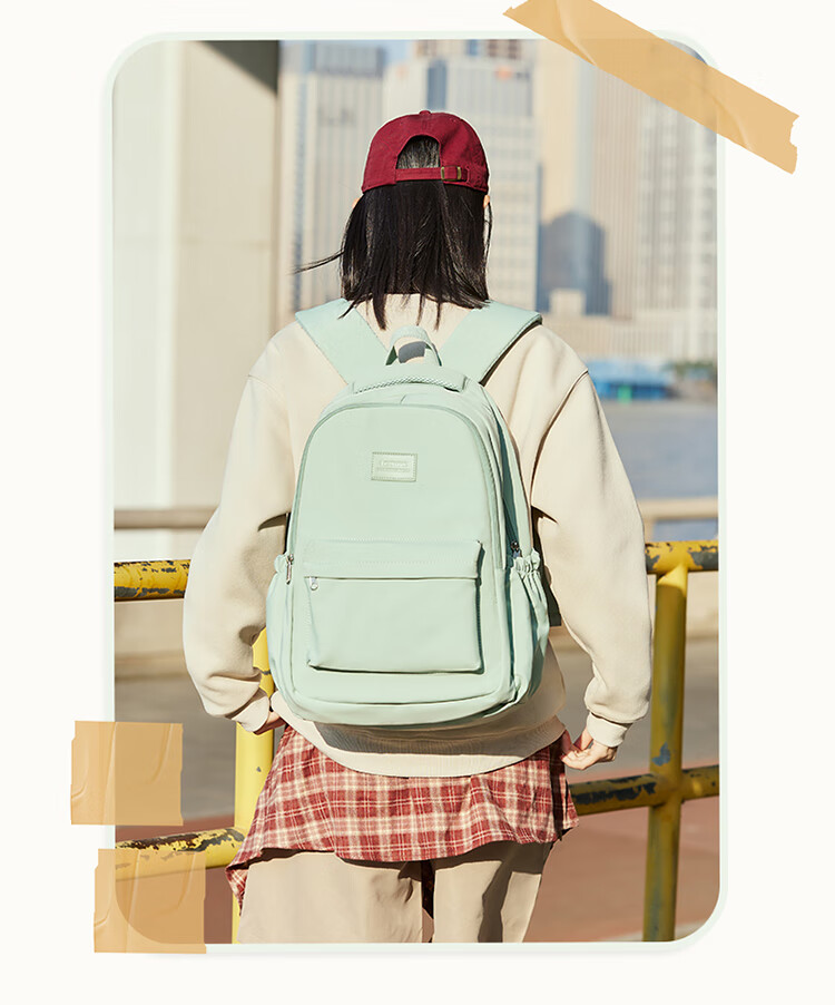 Landcase Backpack for Middle School, High School And College Students, Stylish Large Capacity Backpack for Girls, Campus Style, Model 1606 White 8
