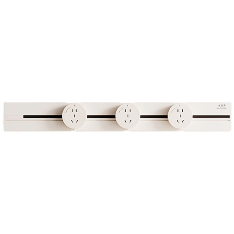 Shuxiang Household Kitchen Power Track Socket, Surface-Mounted Ultra-Thin Sliding Rail Socket, Wireless High-Power Island Countertop Sideboard, Movable Guide Rail Power Strip