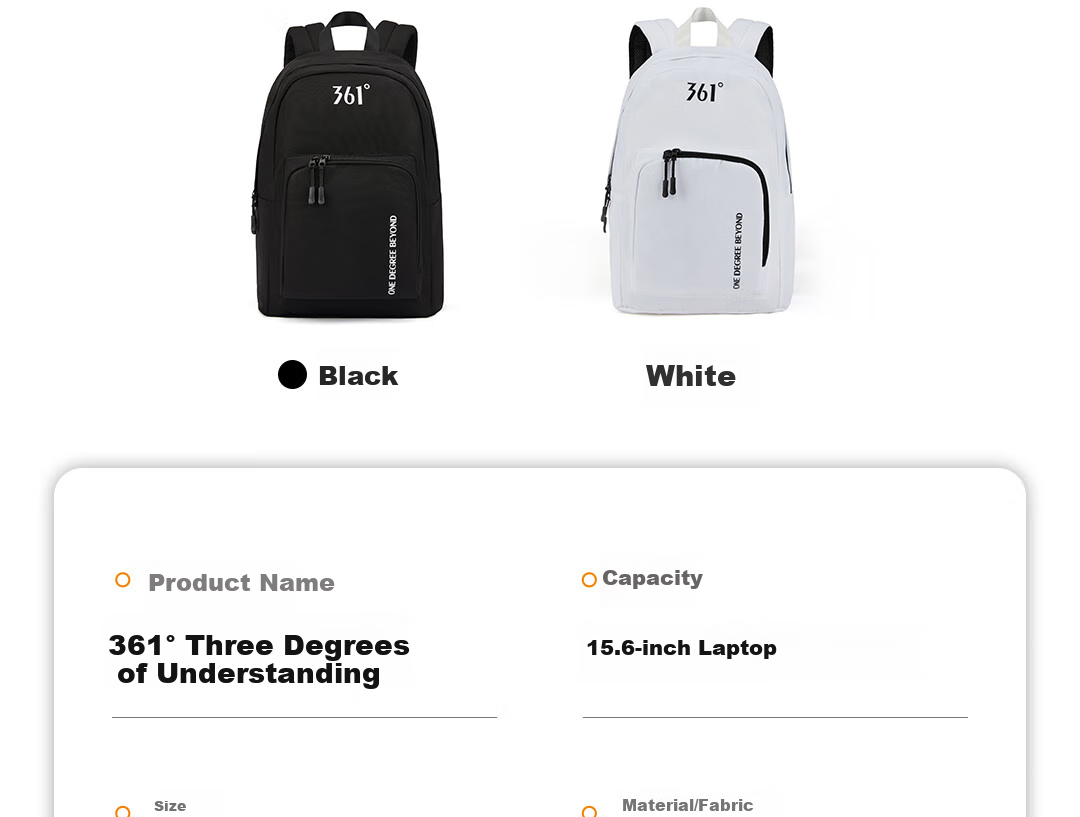361° Backpack, Water-Resistant Large Capacity Business Travel Bag for Men And Women, Outdoor Hiking Backpack, Black 21