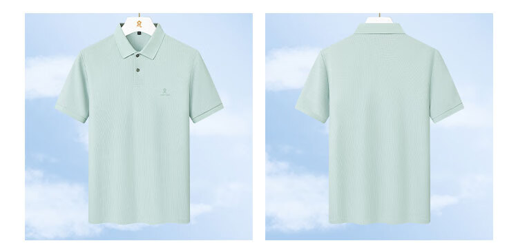 MONTAGUT Short-Sleeve Polo Shirt for Men, Summer, Contains Mulberry Silk, Long-Staple Cotton, Cool-Feeling, Skin-Friendly, Breathable T-Shirt, Deep Purple, 3XL/56 6