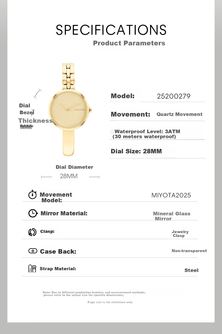 Calvin Klein CK Light And Night Edition Stainless Steel Strap Women's Wristwatch 25200279, Goddess Day New Year Gift 1