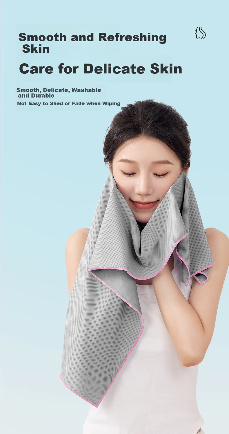 Grace Cooling Sports Towel for Men And Women, Sweat-Absorbing Gym Towel for Badminton, Basketball, Running, Ice-Cool Purple Pink 7