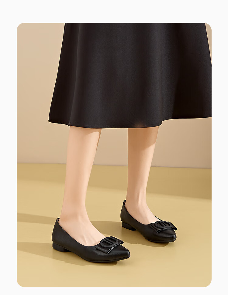 Dusto Pointed Toe Low-Cut Women's Flats, 2026 New Spring Style, Low Heel Flat Shoes, Loafers, Soft Sole, Commuter Women's Shoes 7