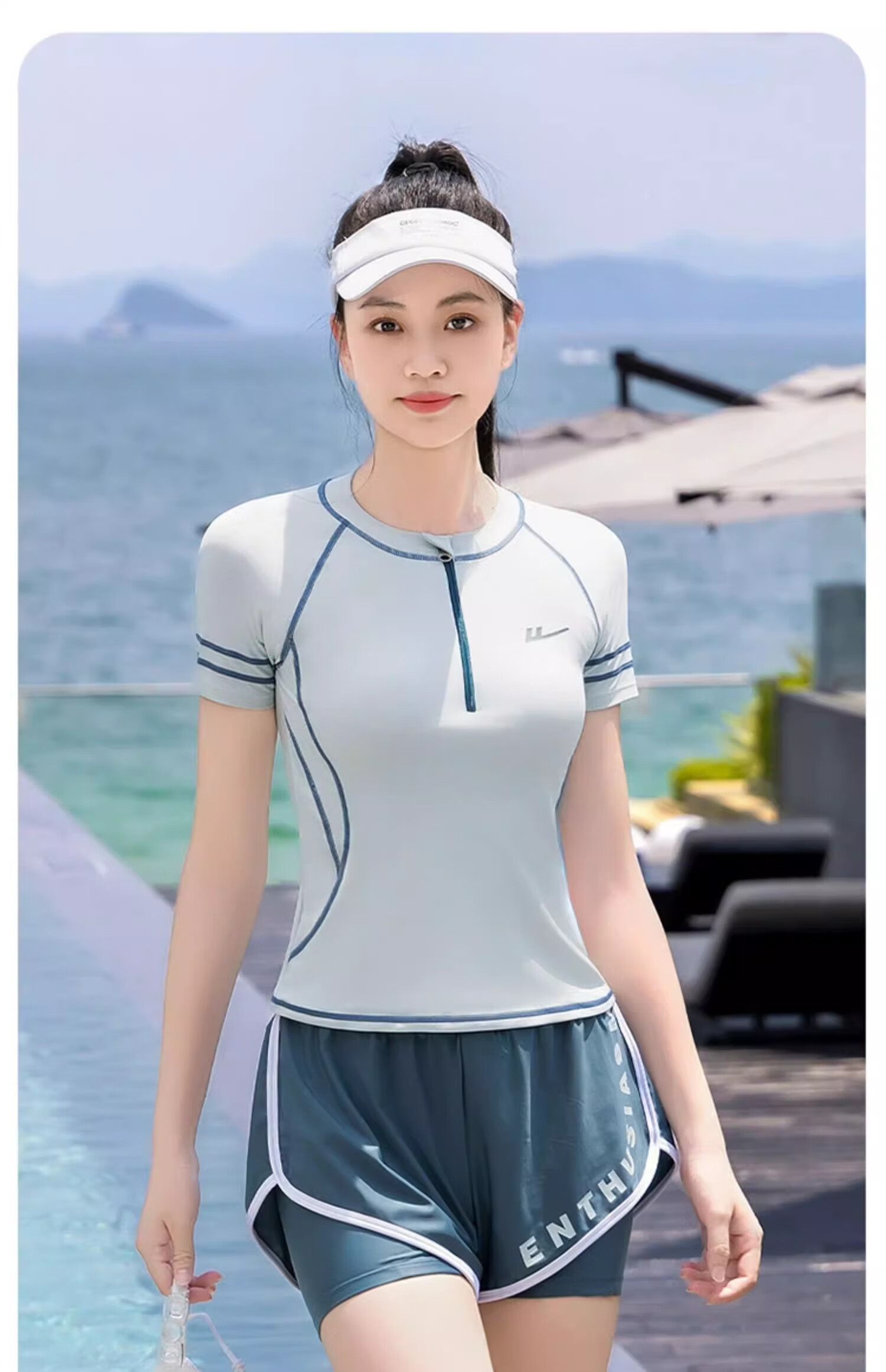 Huili One-Piece Swimsuit Dress for Women, Sexy Tummy Control Slimming Elegant Hot Spring Resort Swimwear 15255H1L Green 2XL 12