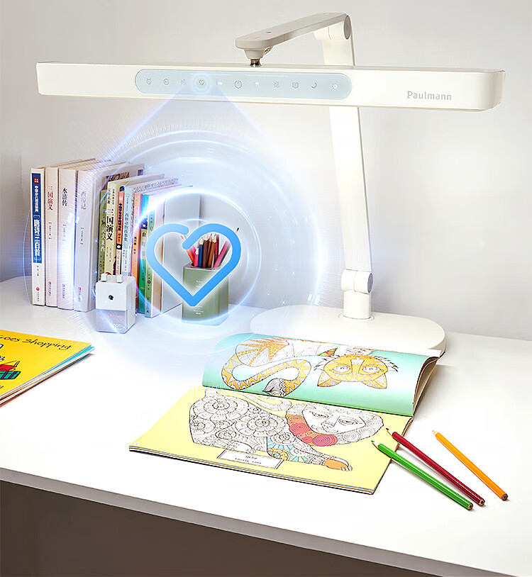 Paulmann P German Fairy Z Eye Protection Study Reading Desk Lamp, Desktop Full Spectrum LED Children's Reading And Writing Eye Protection Desk Lamp 24