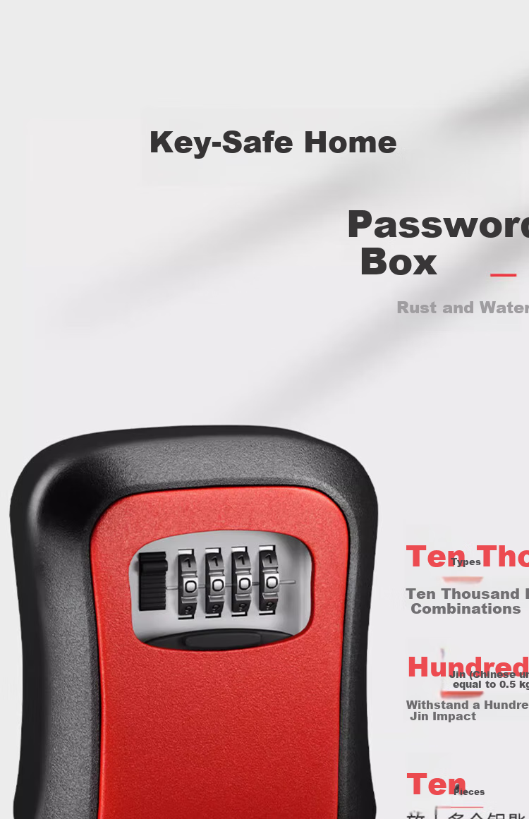 Huge Renovation Password Key Box, Construction Site Anti-Theft Door Peephole Box, Engineering Password Lock Key Box for Storing Keys 1