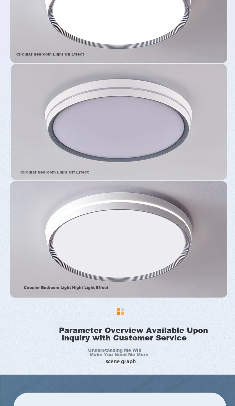 HD Ceiling Light Minimalist Bedroom Lamp Master Bedroom Light Zhongshan Lighting Square Three-Color [Installation + Removal Included] 11