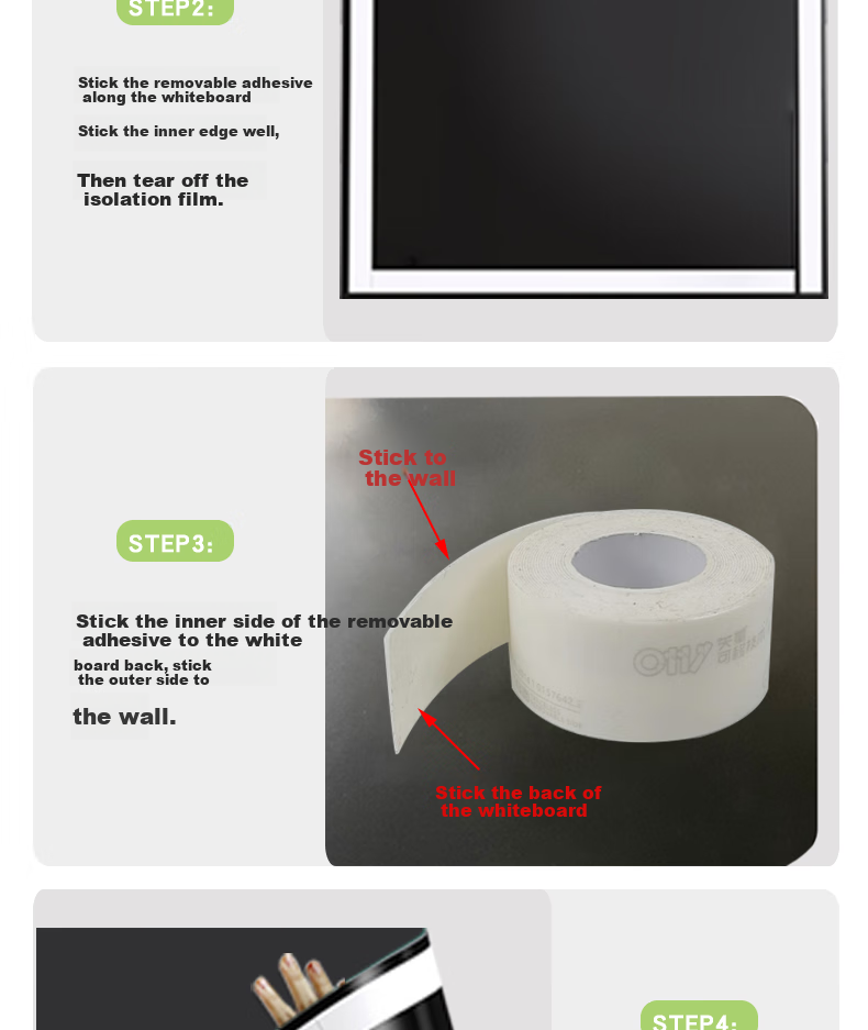 Cilibao Black 60x90cm Magnetic Removable Blackboard Wall Sticker, Erasable Dust-Free Small Blackboard for Home Use, Eco-Friendly Green Board for Students And Children's Doodling And Note-Taking 5