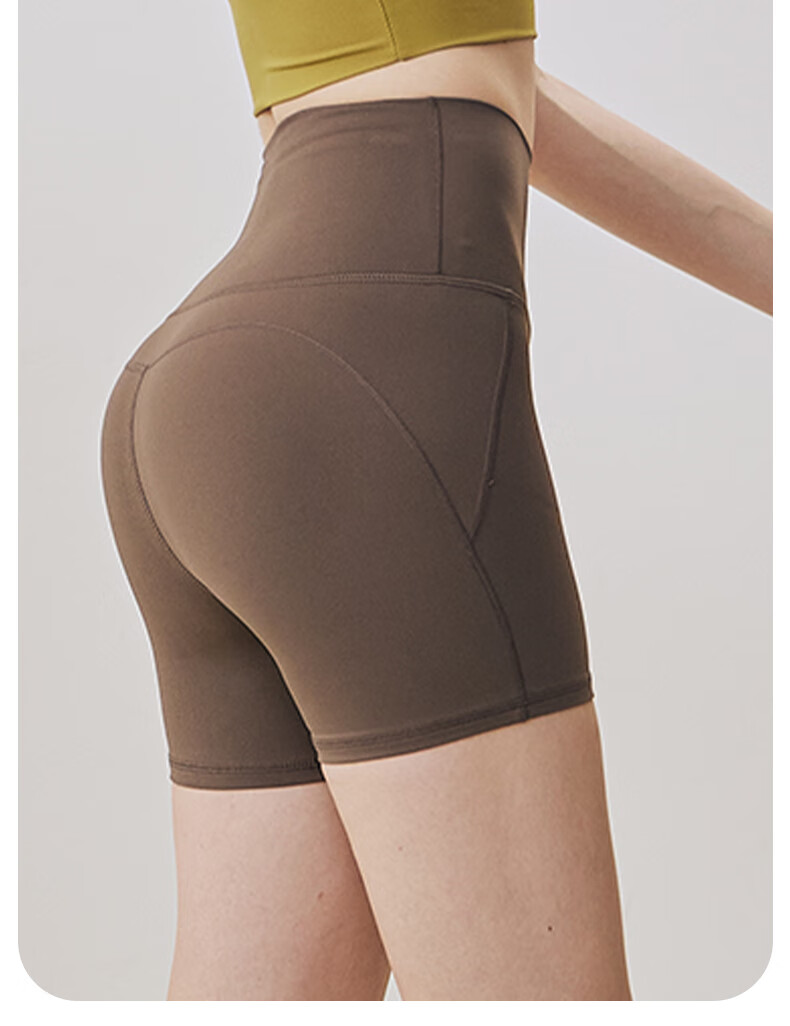 XUEXIMAN Women's Yoga Pants High-Waist Hip-Lifting Seamless One-Piece Sports Shorts Pilates Cycling Biker Shorts 15