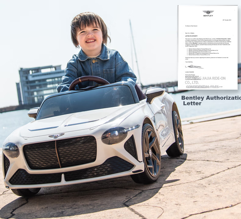 BeRica Children's Electric Car, Four-Wheel Vehicle, Authorized by Bentley, Remote Control, Toy Car for Boys And Girls, Rideable, Baby Gift 2