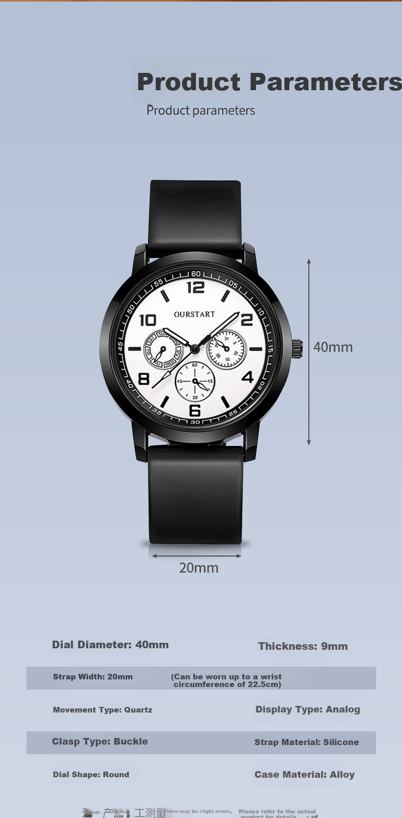Yajia Student Watch for Men, Casual Youth Digital Three-Eye Quartz Silicone Watch for Students, Exams And Civil Servants, Men's Wristwatch 8