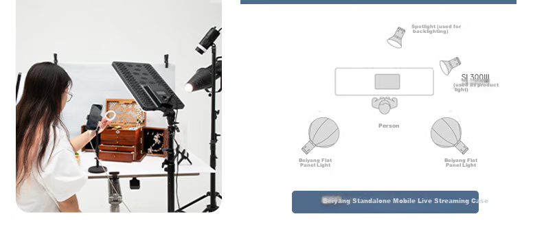 Beiyang SL300III Live Streaming Fill Light, Photography Camera Lighting, 300W Professional Live Streaming Beauty Light, Spherical Lamp, Deep Throw Light, Portrait Video Soft Light, Film And Television Shooting Light 7