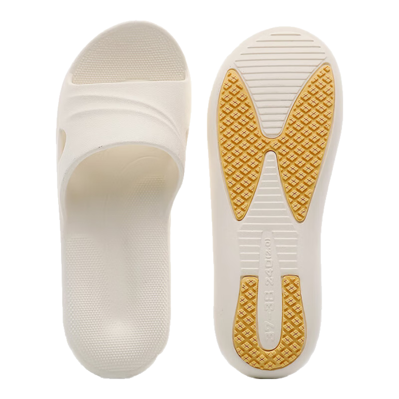 GUOLUOFEI Non-Slip Slippers for Elderly Women And Pregnant Women, Indoor Bathroom Slippers for Men, Summer Sandals, White, Size 39-40