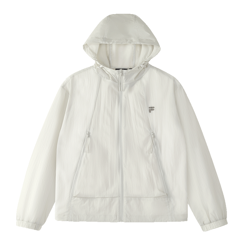 FILAFUSION FILA Trendy Couple's Woven Jacket, Summer Loose Sun Protection Hooded Top