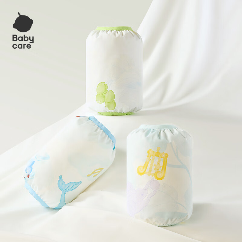 Babycare Kids Sleeves Baby Girls Cute Waterproof Oil-proof Toddler Arm Protectors Baby Sleeve Covers Round Note M