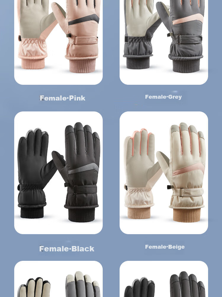 BWNK Motorcycle Gloves for Men And Women, Anti-Fall Windproof Riding Gloves, Outdoor Equipment, All-Season Universal Anti-Fall Touchscreen Compatible 4