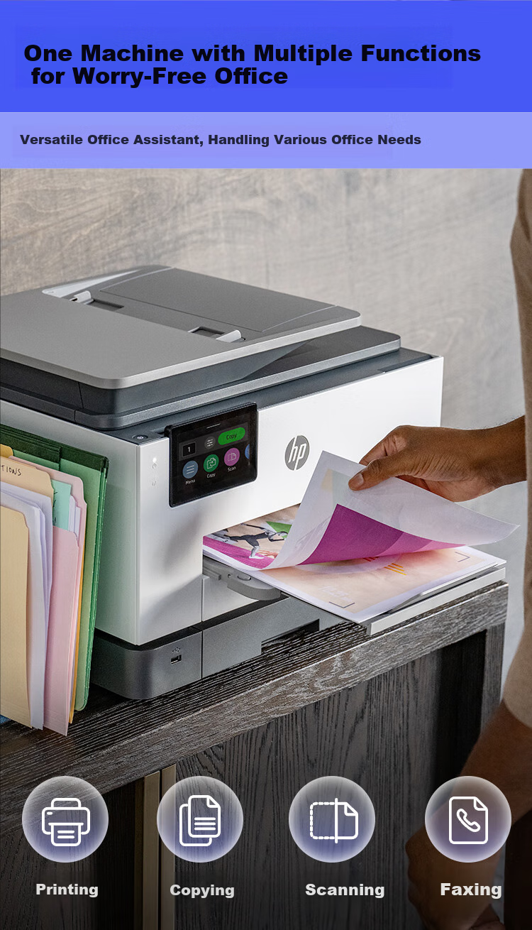 HP 9130 Color Inkjet High-Speed Printer Print, Copy, Scan, And Fax Functions Wireless And Wired Connections Automatic Duplex Printing for Home Use 2