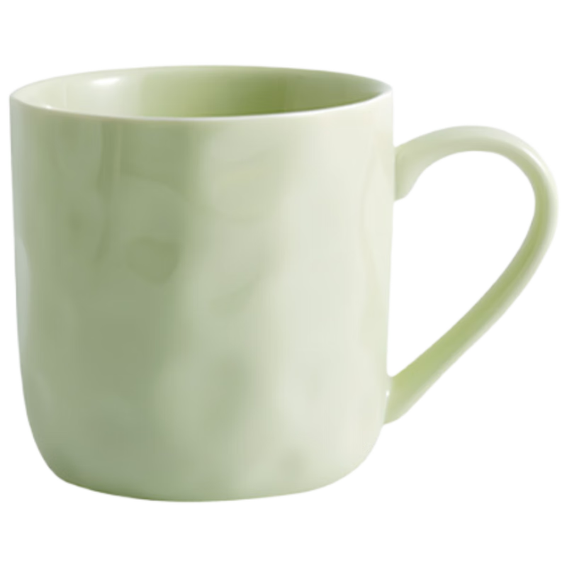 CLITON Ceramic Large Capacity Mug Coffee Cup Milk Cup Breakfast Office Cup Unisex Tea Cup Green 350ml