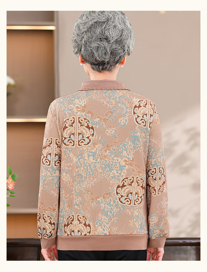 Fengxiao Middle-aged and Elderly 2025 New Shirt Elegant and Noble Spring Top for Grandma and Mom 9
