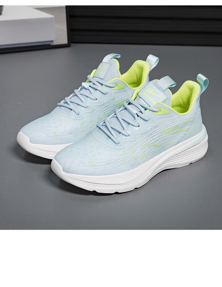 Warrior Men's Sports Shoes 2026 Summer New Soft Sole Lightweight Trendy Running Shoes Black Light Blue Size 39 (245mm) 16