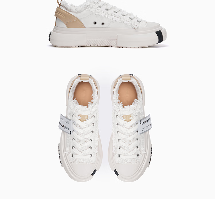 Smilerepublic [Xu Yiyang's Choice] 70S Classic Black/white Low-Top Canvas Shoes, Black, Size 38 15