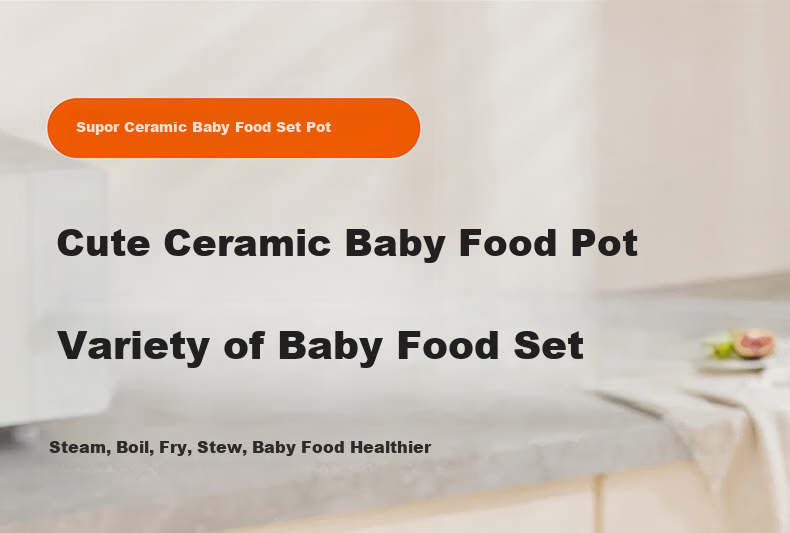 SUPOR Small Non-Stick Frying Pan, Baby Food Pot for Infants, Breakfast Egg Pan Compatible with Induction Cooker, Ceramic Pot 18cm 1