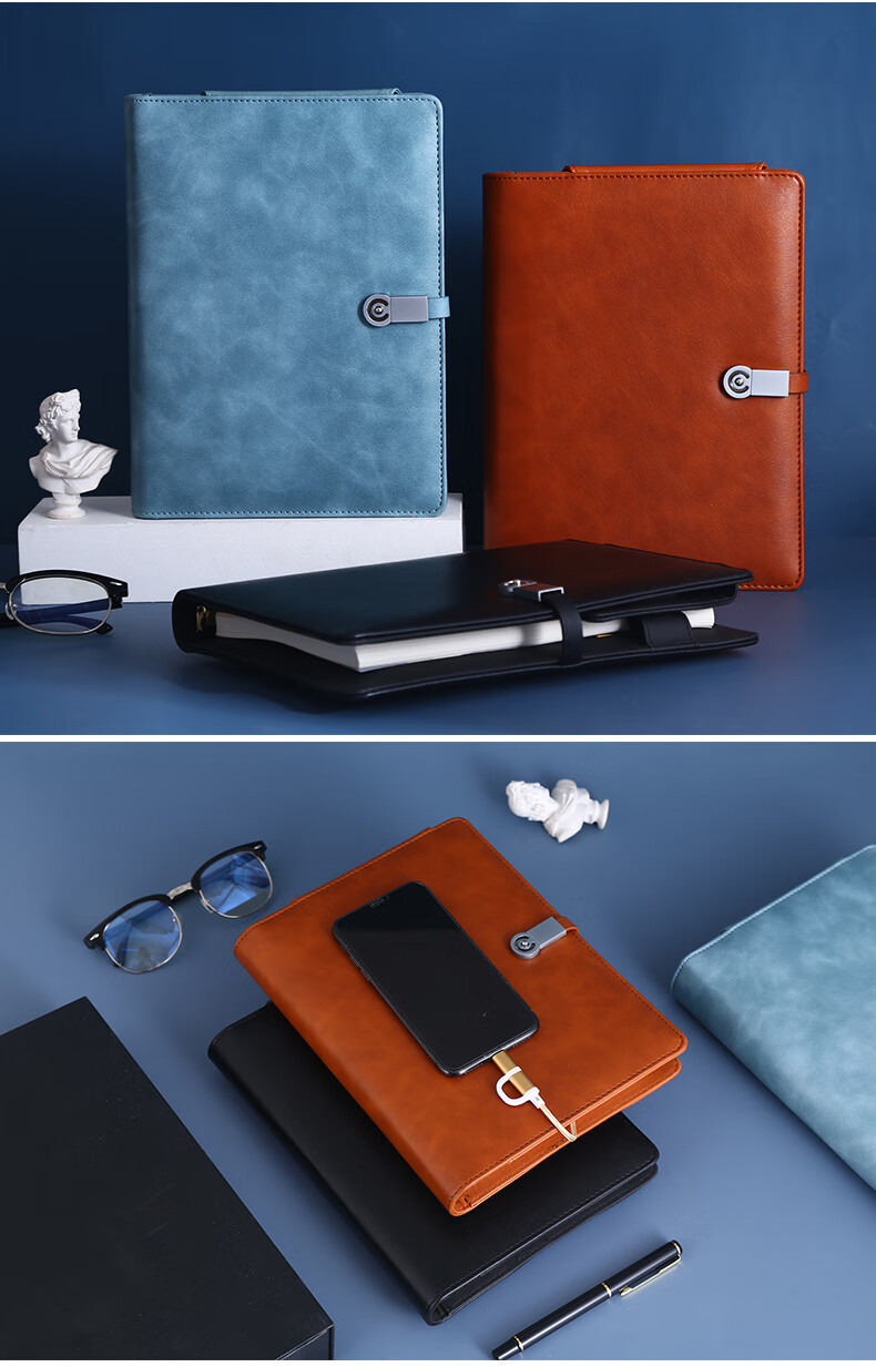 Weimei Loose-Leaf Notebook A5 Multifunctional Power Bank Journal with Customizable Logo, Thickened Planner with Replaceable Pages, High-Quality Business Gift for Teachers' Day Present 9