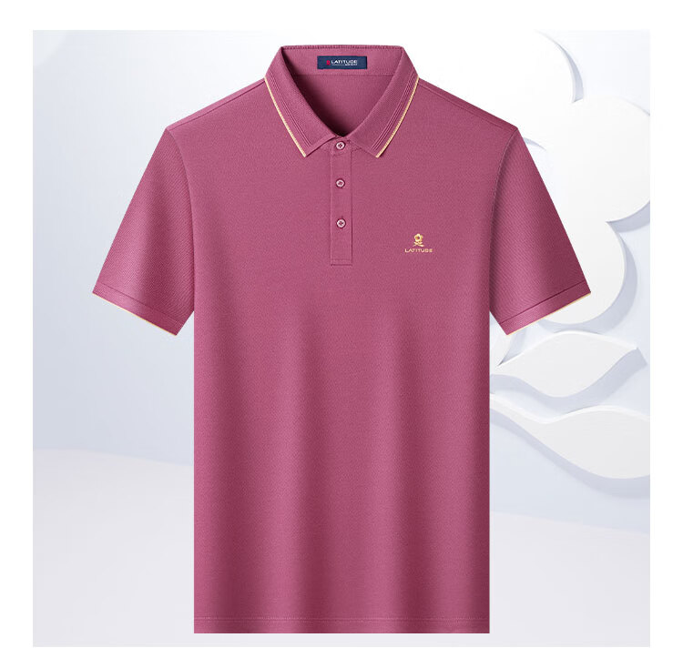 MONTAGUT Short-Sleeve Polo Shirt for Men, Summer 5A Antibacterial with Mulberry Silk, Breathable Square Collar Casual T-Shirt, White, M 2
