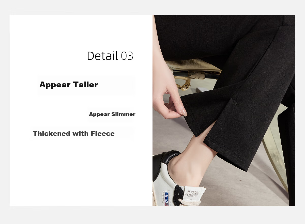 PinCai Women's Suit Pants, Professional Wear, High-Waisted, Elastic, Slim-Fit, Slightly Flared, Fashionable, Simple Long Pants P132K2178 12