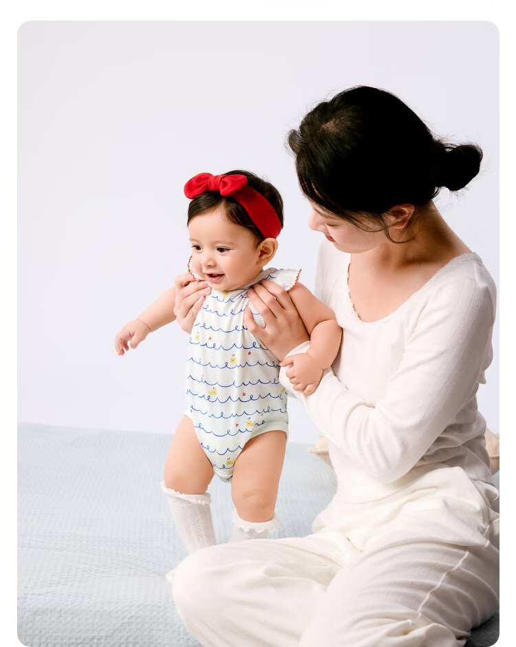 BALABALA Children's Clothing, Baby Triangle Onesie, Pure Cotton Infant Romper, 2026 New Summer Two-Piece Set, Soft Cute Stylish Outfit 7