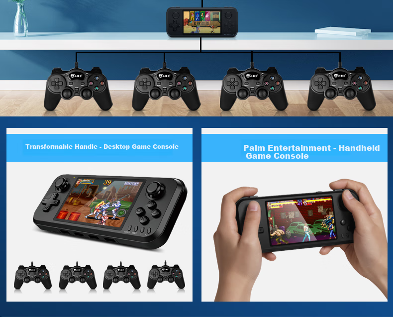 Xiaobawang Q400 Game Console, PSP Handheld, Switch Dual Joysticks, HD Screen, GBA Classic Arcade Games, Supports Multiplayer Battles, Portable Handheld Console 4